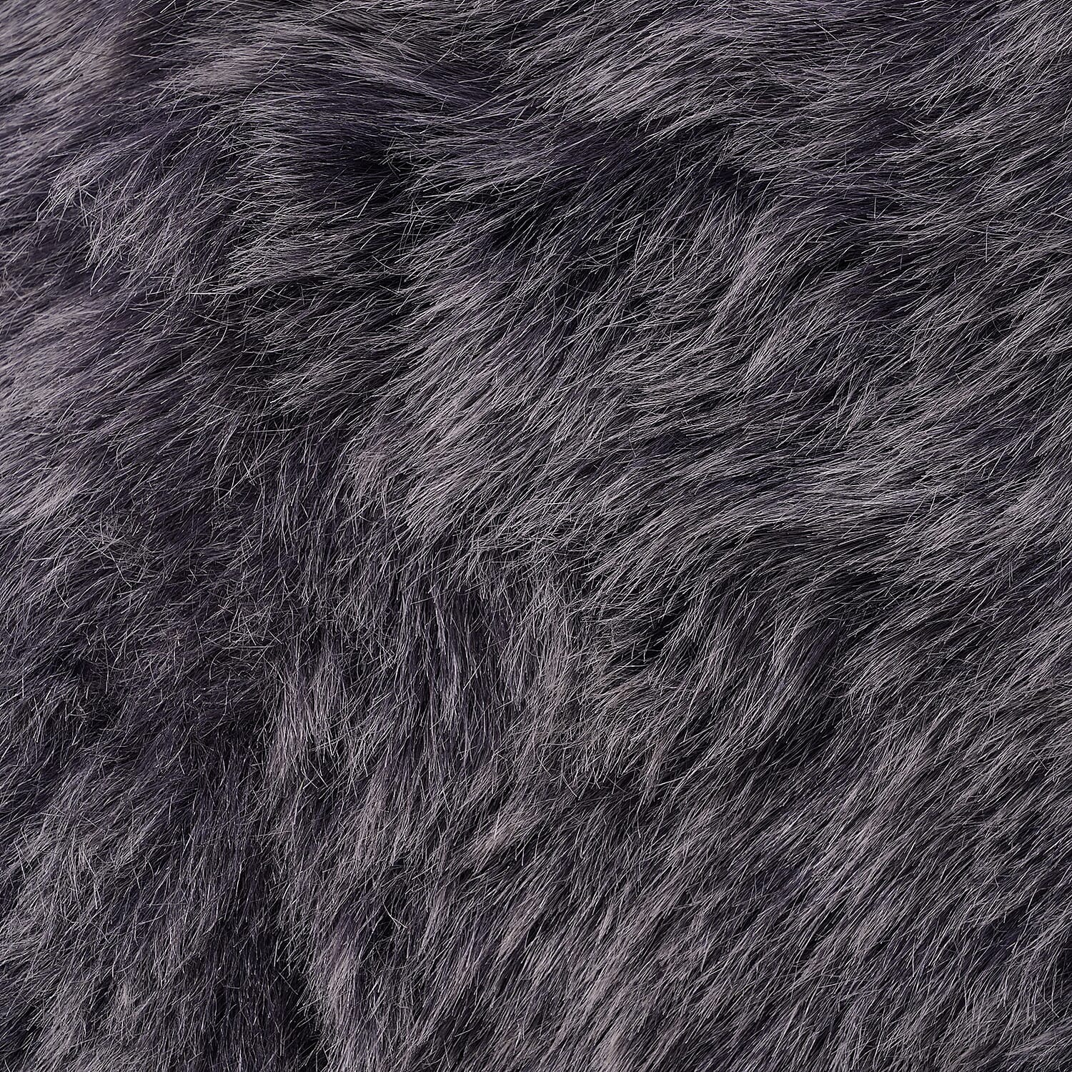 Super Soft Faux Fur Cushion Cover (Size 45x45 cm) - Grey