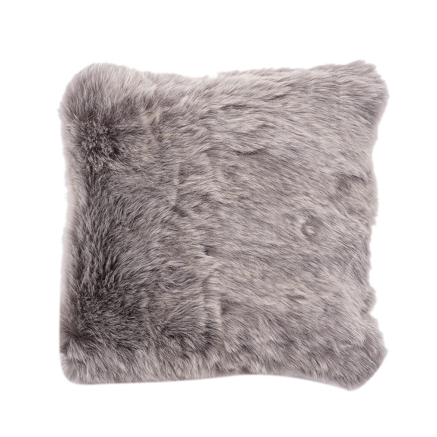 Super Soft Faux Fur Cushion Cover (Size 45 cm) - Light Coffee