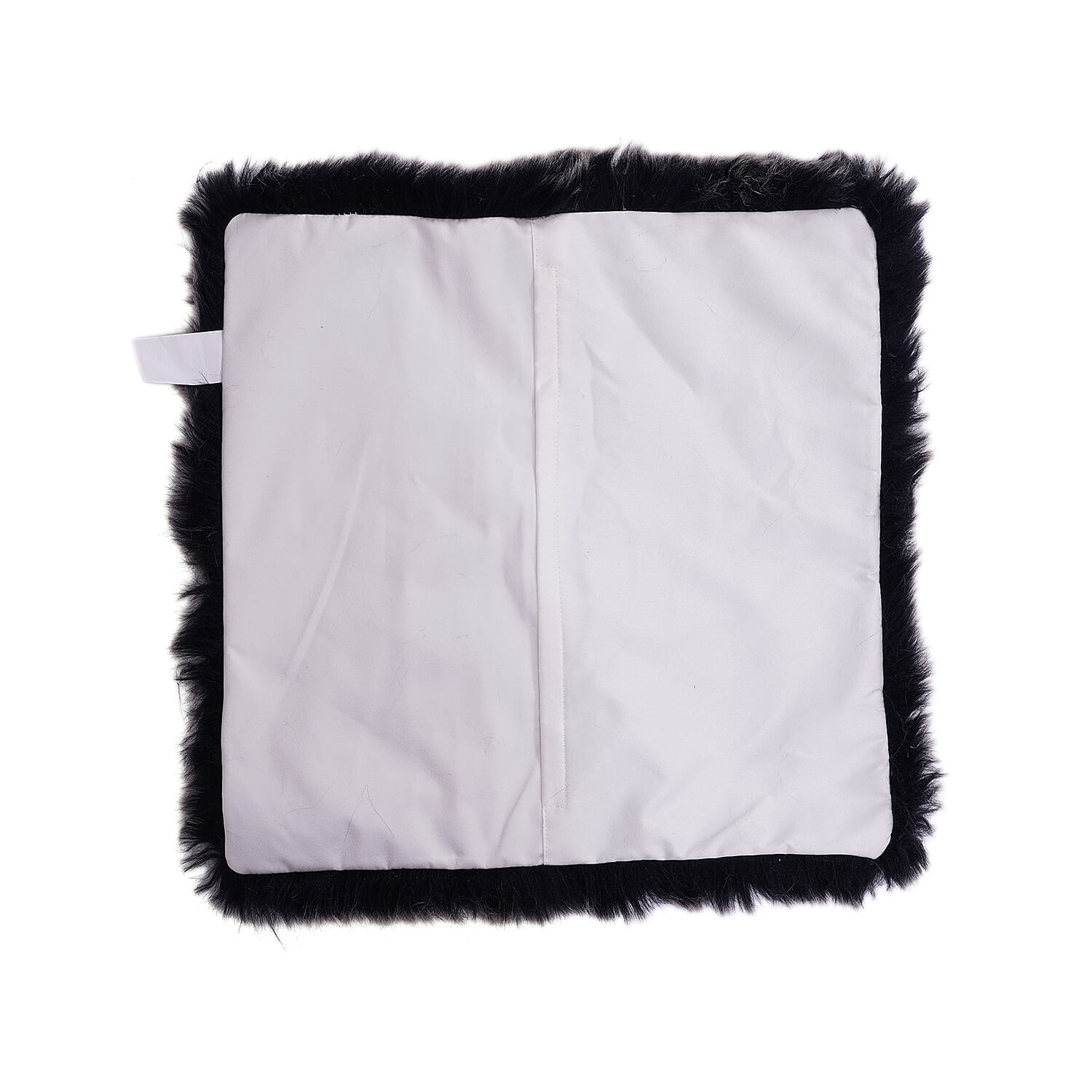 Super Soft Faux Fur Cushion Cover (Size 45 cm) - Black