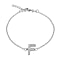 A  Cubic Zirconia  Bracelet (Size - 7.5) in Rhodium Overlay Sterling Silver 0.08 ct  0.080  Ct.