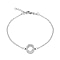 Cubic Zirconia  Bracelet (Size - 7.5) in Rhodium Overlay Sterling Silver 0.09 ct  0.090  Ct.