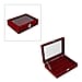 Velvet Earrings Jewellery Box with Transparent Window (Size 20x15x4 cm) - Cream