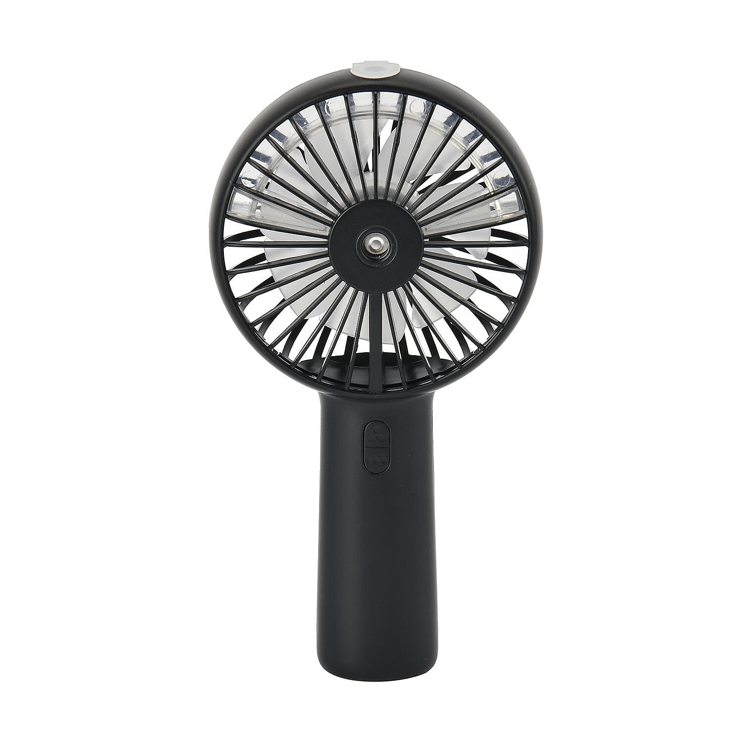 2 in 1 Mist Spray Fan with Detachable Base (Size 20x11x4 cm) - Black (LI-Battery 2000mAh,) USB Charged.