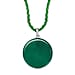 Green Onyx and Green Seed Necklace (Size - 20) in Sterling Silver 44.50 Ct.
