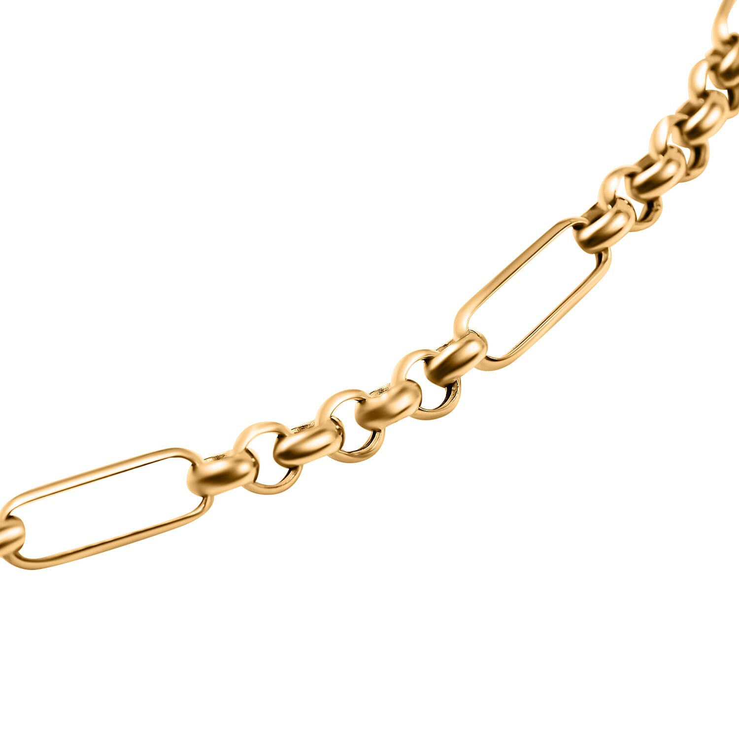 Closeout Deal - 18K Yellow Gold Belcher Figaro Necklace (Size - 18), Gold Wt 6.80 Gms.