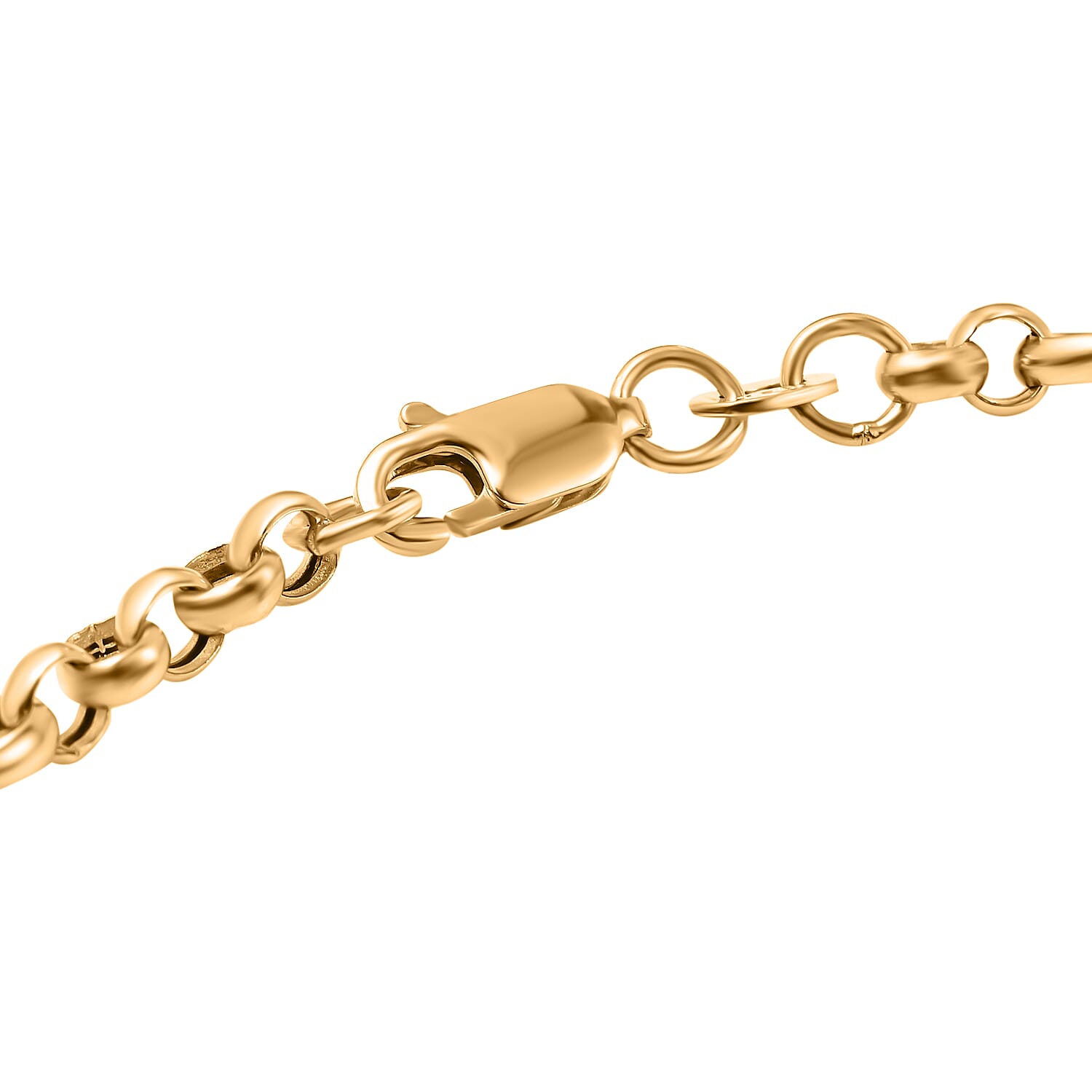 Closeout Deal - 18K Yellow Gold Belcher Figaro Necklace (Size - 18), Gold Wt 6.80 Gms.