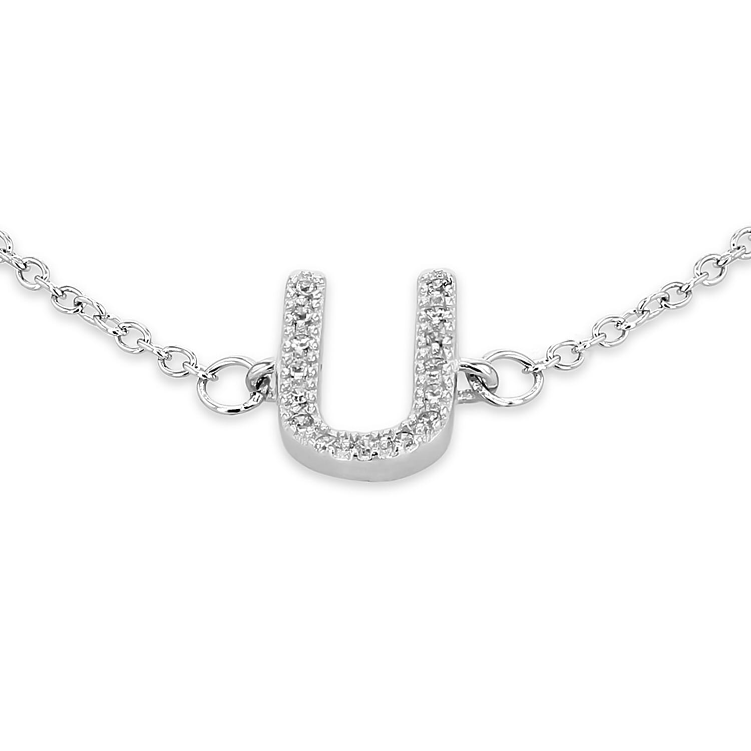 Cubic Zirconia  Bracelet (Size - 7.5)  Sterling Silver 0.07 ct  0.065  Ct.