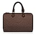 Barrel Shaped Holdall Handbag with Detachable Strap (Size 40x25x20 cm)  - Brown