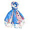 La Marey 100% Merino Wool Ribbon Scarf (Size 65x9 cm) - Red & Pink