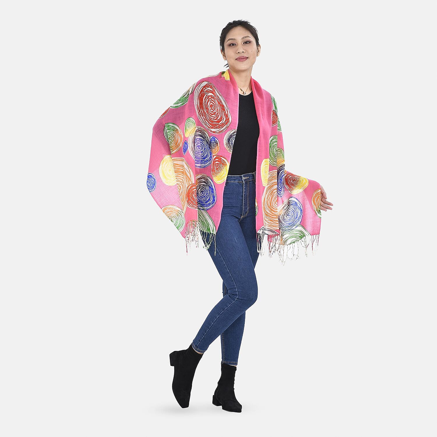 La Marey Merino Wool Baseball Scarf (Size 65x9 cm) - Plum Red