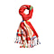 Close Out Deal - La Marey 100% Merino Wool Baseball Scarf (Size 175 x 65cm) - Red