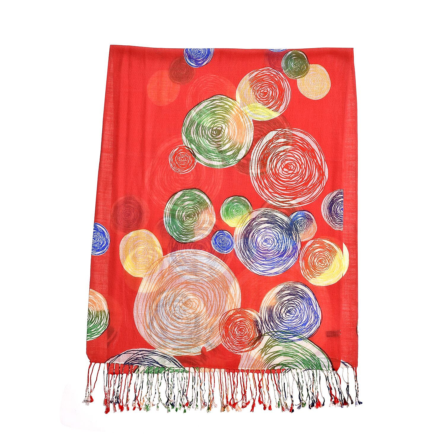 Close Out Deal - La Marey 100% Merino Wool Baseball Scarf (Size 175 x 65cm) - Red