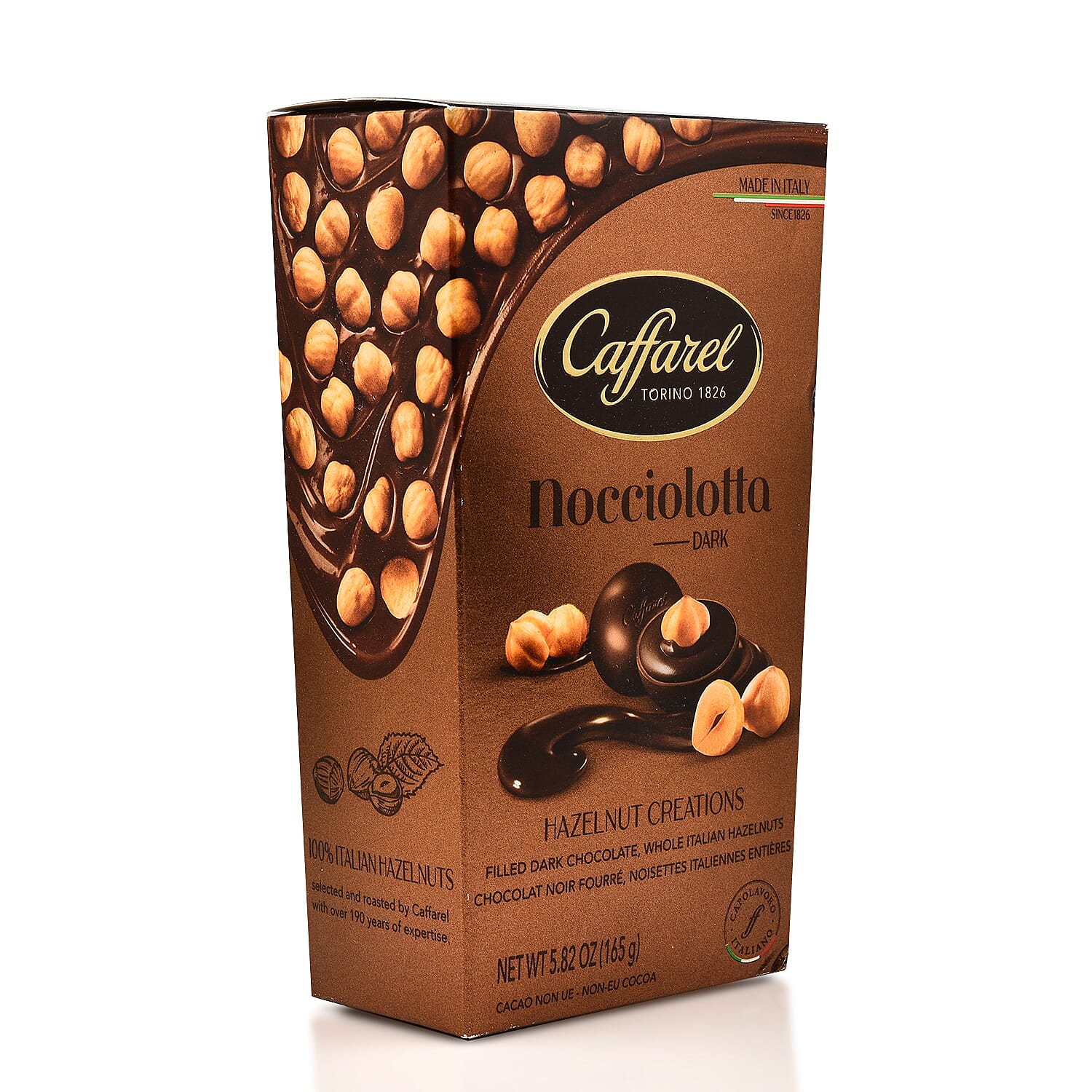 CAFFAREL Exotic Collection- Hazelnut Creations Nocciolotta Dark Cornet 165g