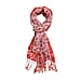LA MAREY Thread Pattern 100% Merino Woolen Scarf (One Size, 175x65 cm) - Plum Red - White