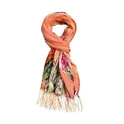 Close Out Deal - La Marey Merino Wool Ribbon Pattern Scarf