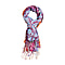 Close Out Deal - La Marey 100% Merino Wool Ribbon Pattern Scarf (Size 175x65 cm) -Blue