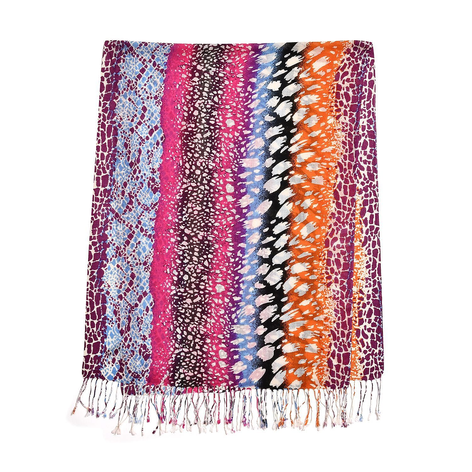 Close Out Deal - La Marey 100% Merino Wool Irregular Pattern Scarf (One Size 175x65 cm) - Multi