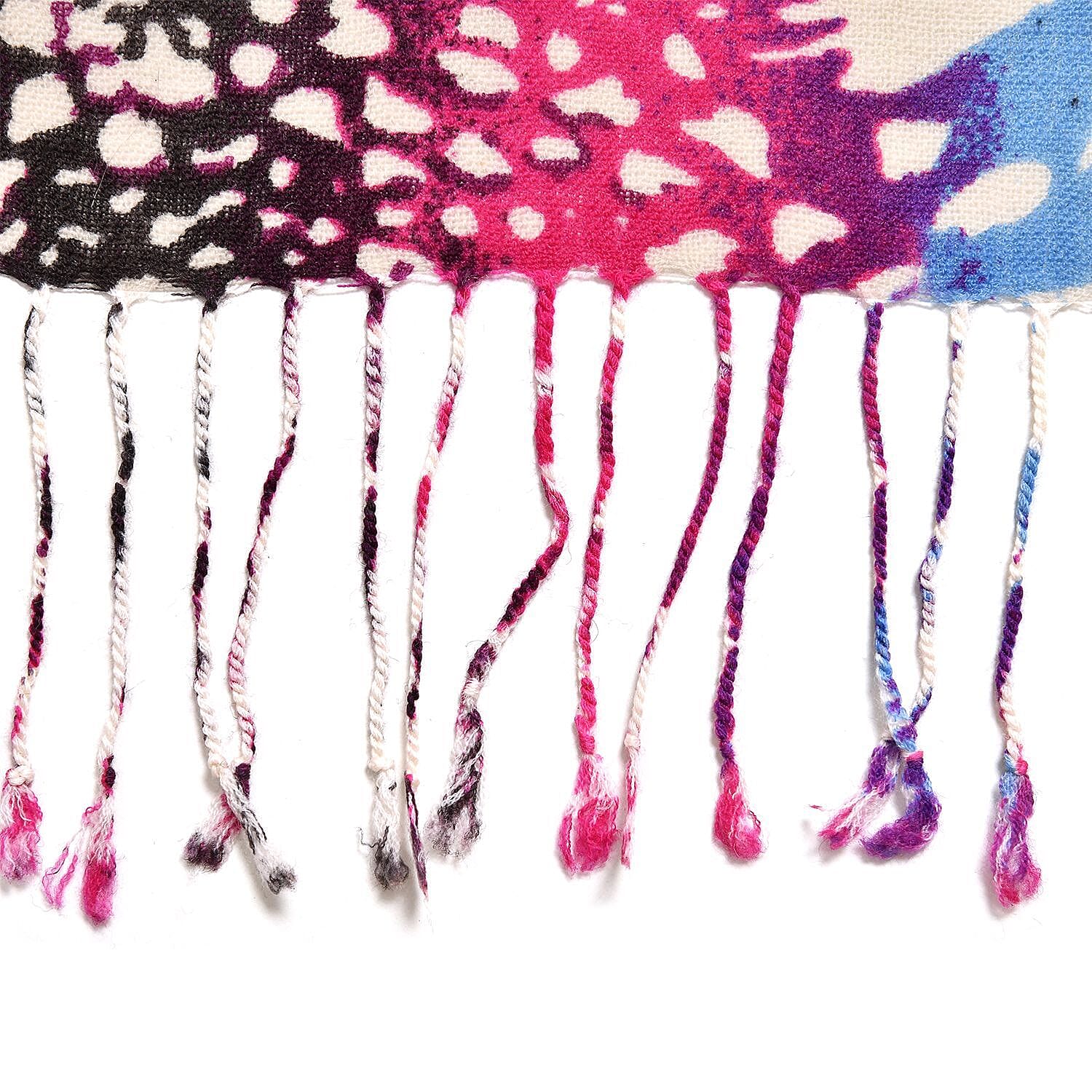 Close Out Deal - La Marey 100% Merino Wool Irregular Pattern Scarf (One Size 175x65 cm) - Multi