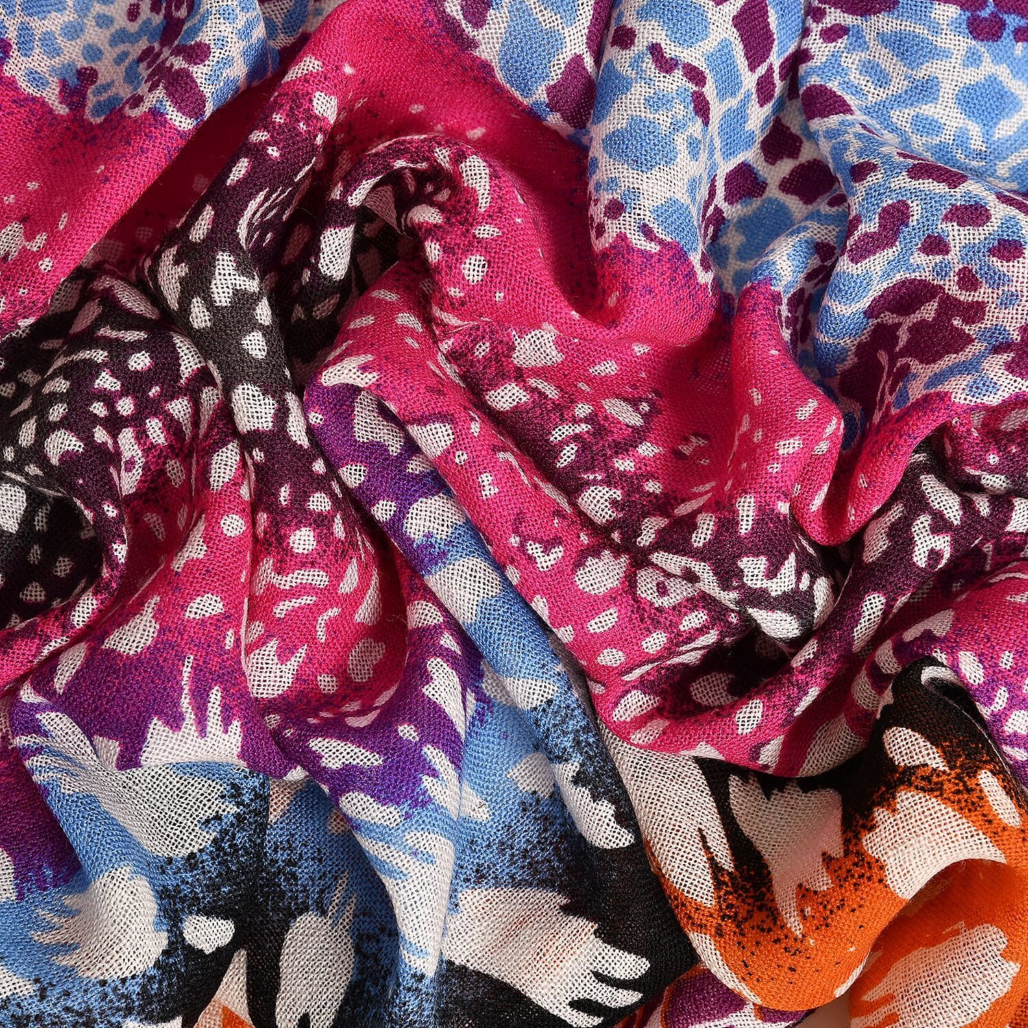 Close Out Deal - La Marey 100% Merino Wool Irregular Pattern Scarf (One Size 175x65 cm) - Multi