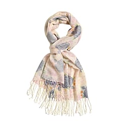 Close Out Deal - La Marey Merino Wool Ribbon Pattern Scarf