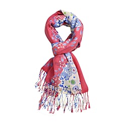 Close Out Deal - La Marey Merino Wool Ribbon Pattern Scarf
