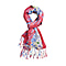Close Out Deal - La Marey 100% Merino Wool Ribbon Pattern Scarf (Size 175x65 cm) -Blue