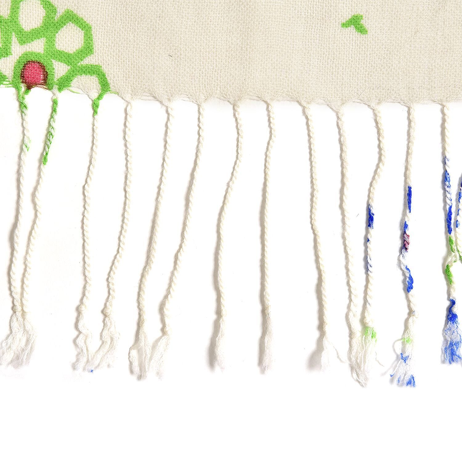 Close Out Deal - La Marey 100% Merino Wool Floral Pattern Scarf (One Size 175x65 cm) - Paisley