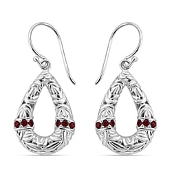 Blue Sapphire Earring (with Hook) Sterling Silver 0.36 ct, Silver Wt 7.00 Gms.