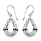Red Sapphire Earrings in Sterling Silver, Silver Wt. 7.00 Gms.