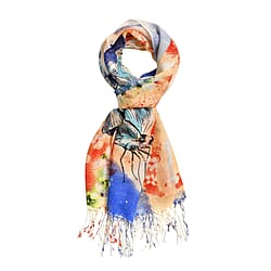 Close Out Deal - La Marey Merino Wool Ribbon Pattern Scarf