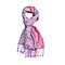 Close Out Deal - La Marey 100% Merino Wool Ribbon Pattern Scarf (One Size 175x65 cm) - Red