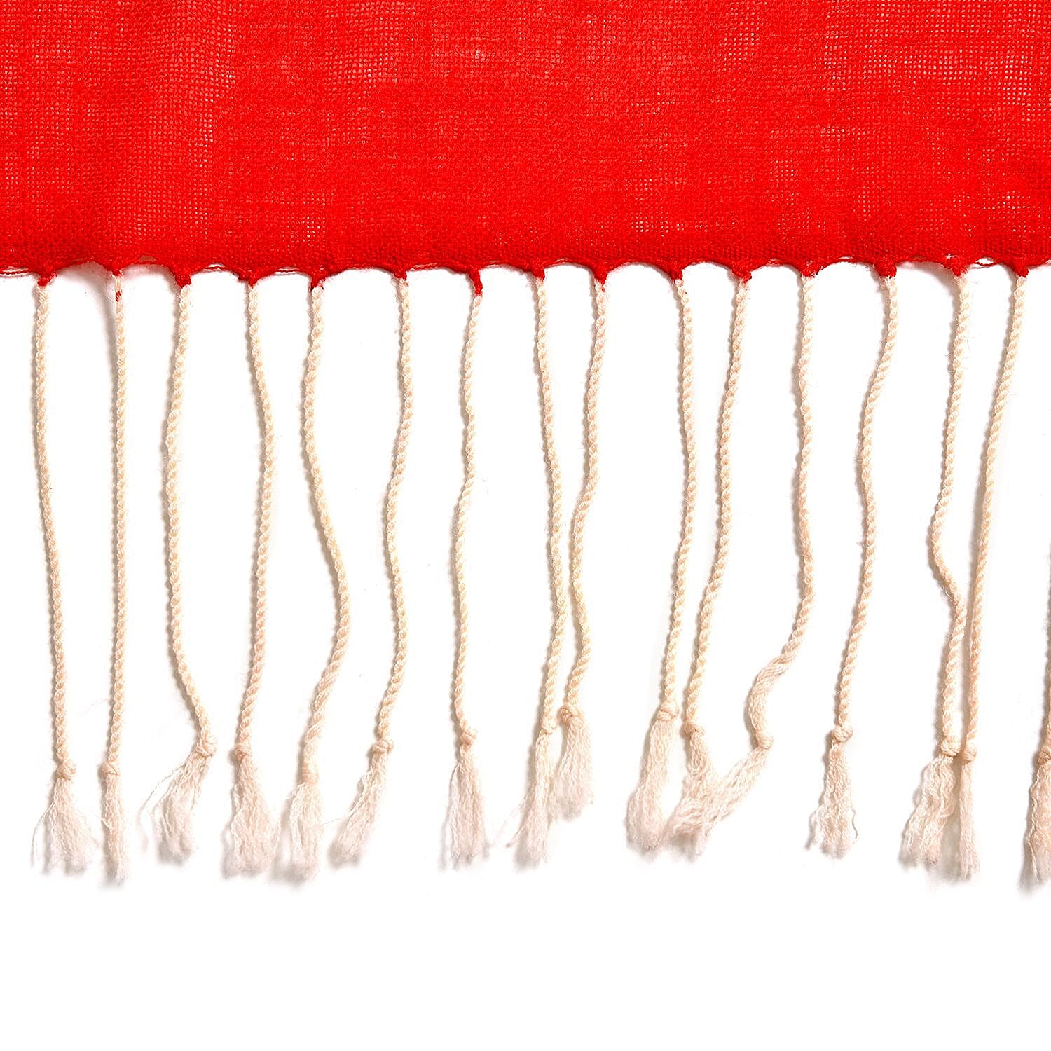 La Marey 100% Merino Wool Ribbon Pattern Scarf (One Size 175x65 cm) - Multi