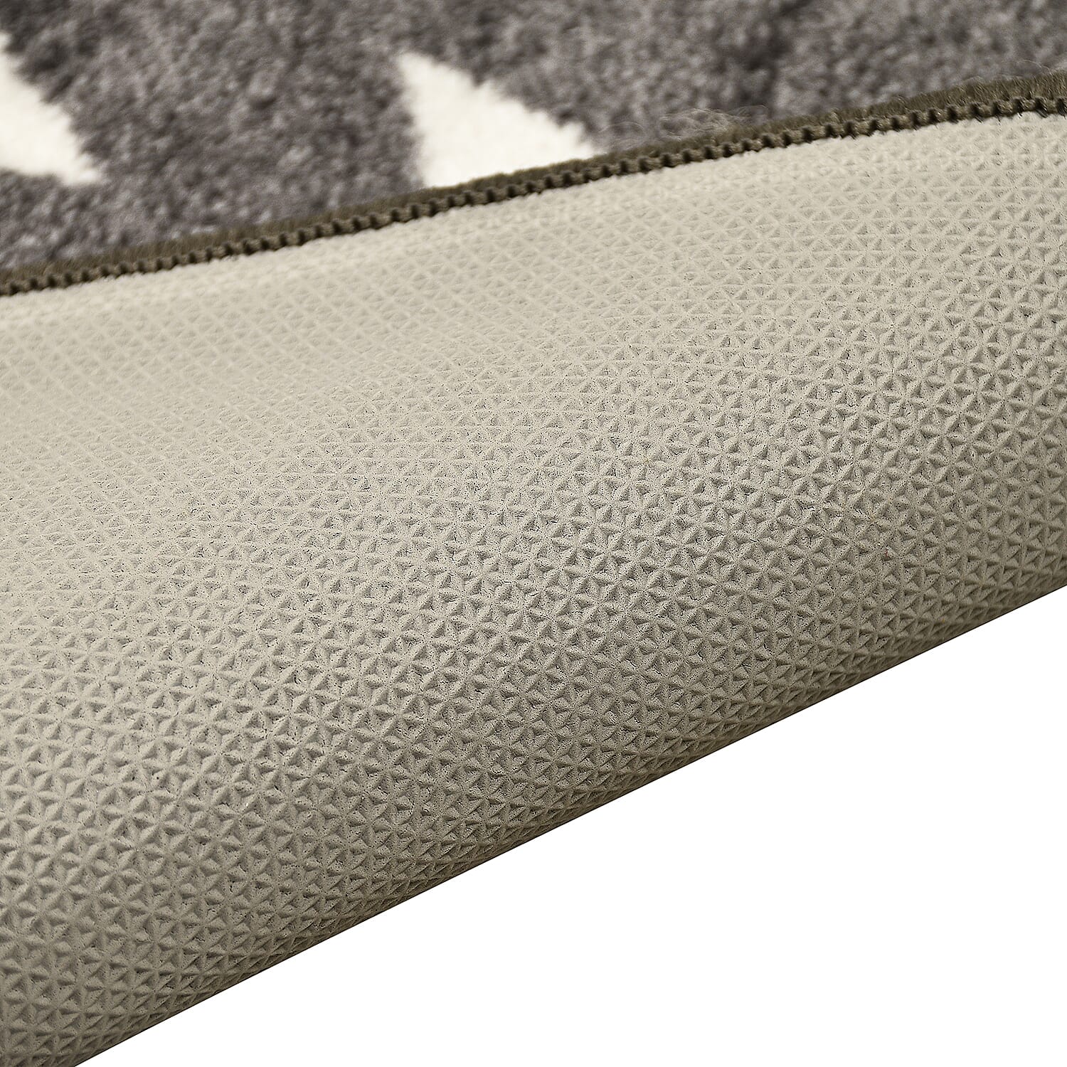 Closeout - Heavy Duty Easy Care Anti-slip Area Multi Star Rug (Size 150x100 cm) - Grey