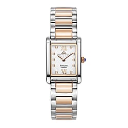 First Time Launch Christophe Duchamp FONTAINE- Swiss made Swiss Movt. Watch with 10 SI Diamonds and Sapphire Glass Black Dial Silver Strap