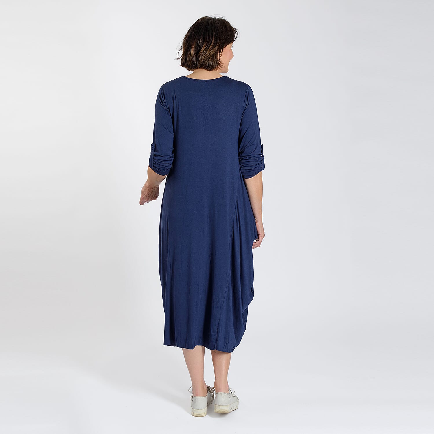 Adjustable Sleeve Jersey Parachute Dress - One Size (8 to 18) - Navy