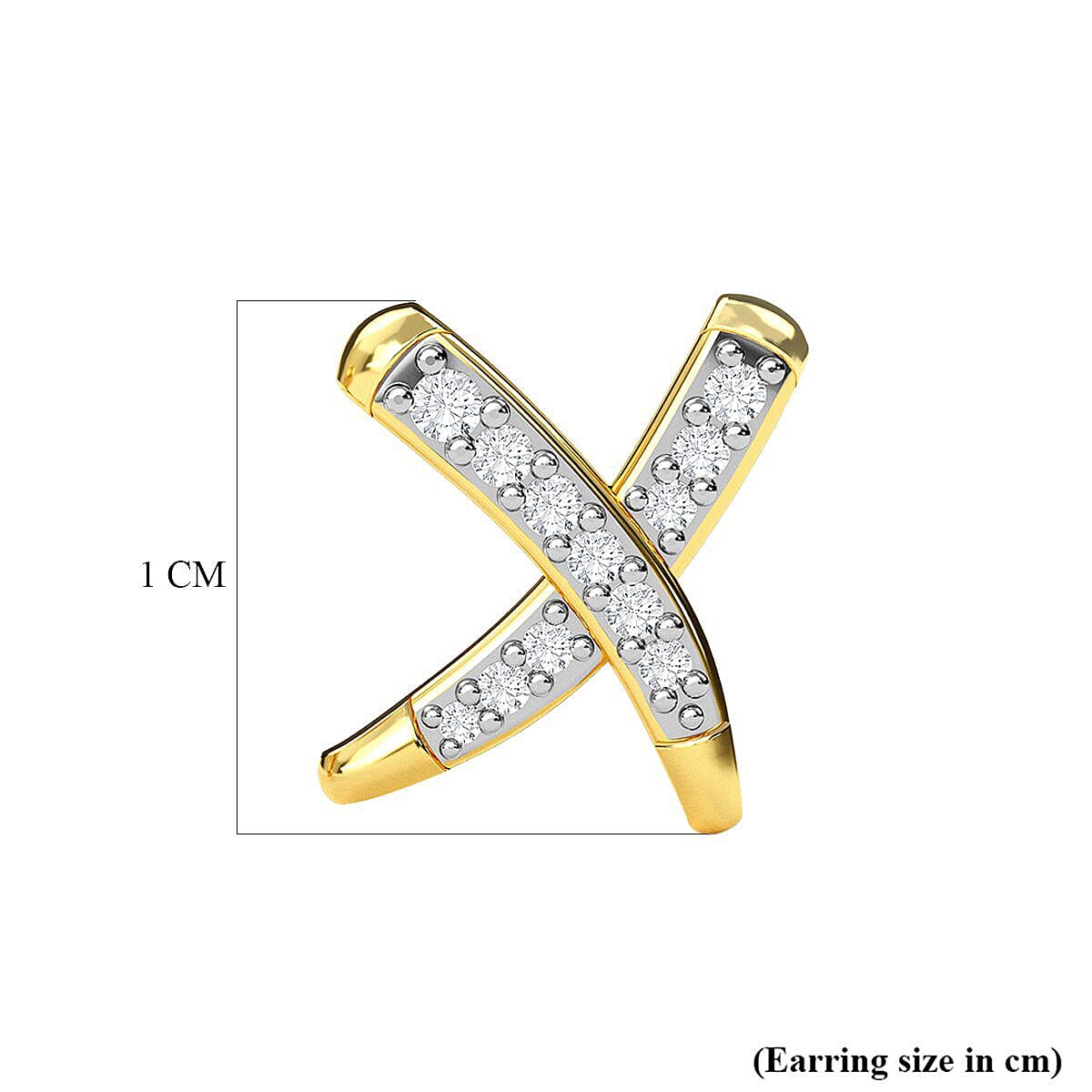 RACHEL GALLEY 14K Yellow Gold SGL Certified Diamond (SI-G-H) Stud Earrings (With Push Back) 0.20Ct.