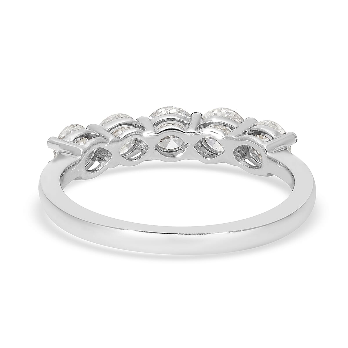 RHAPSODY 950 Platinum IGI Certified Diamond (VS-E-F) 5 Stone Ring 1.00 Ct