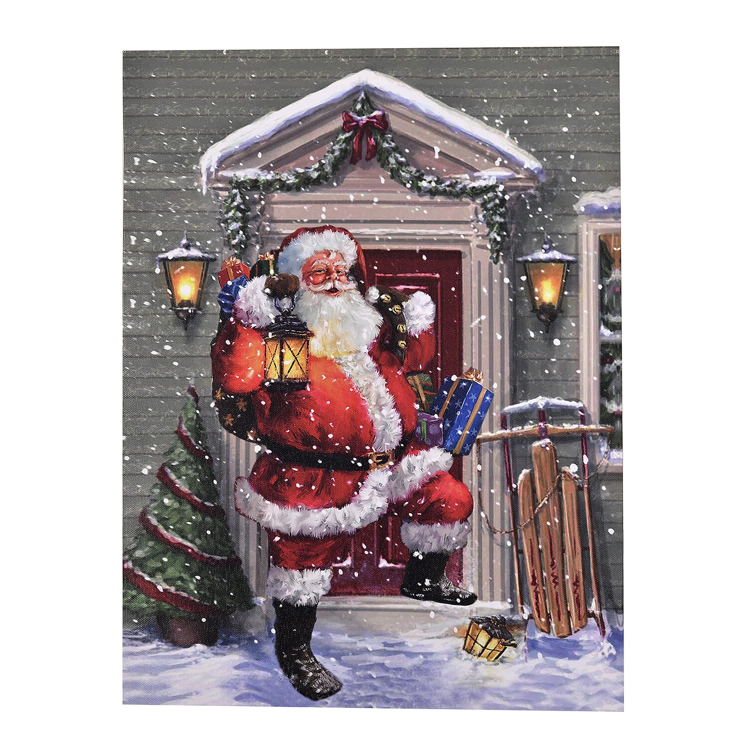 Christmas Santa Claus Painting (Size 40x30x2 CM)