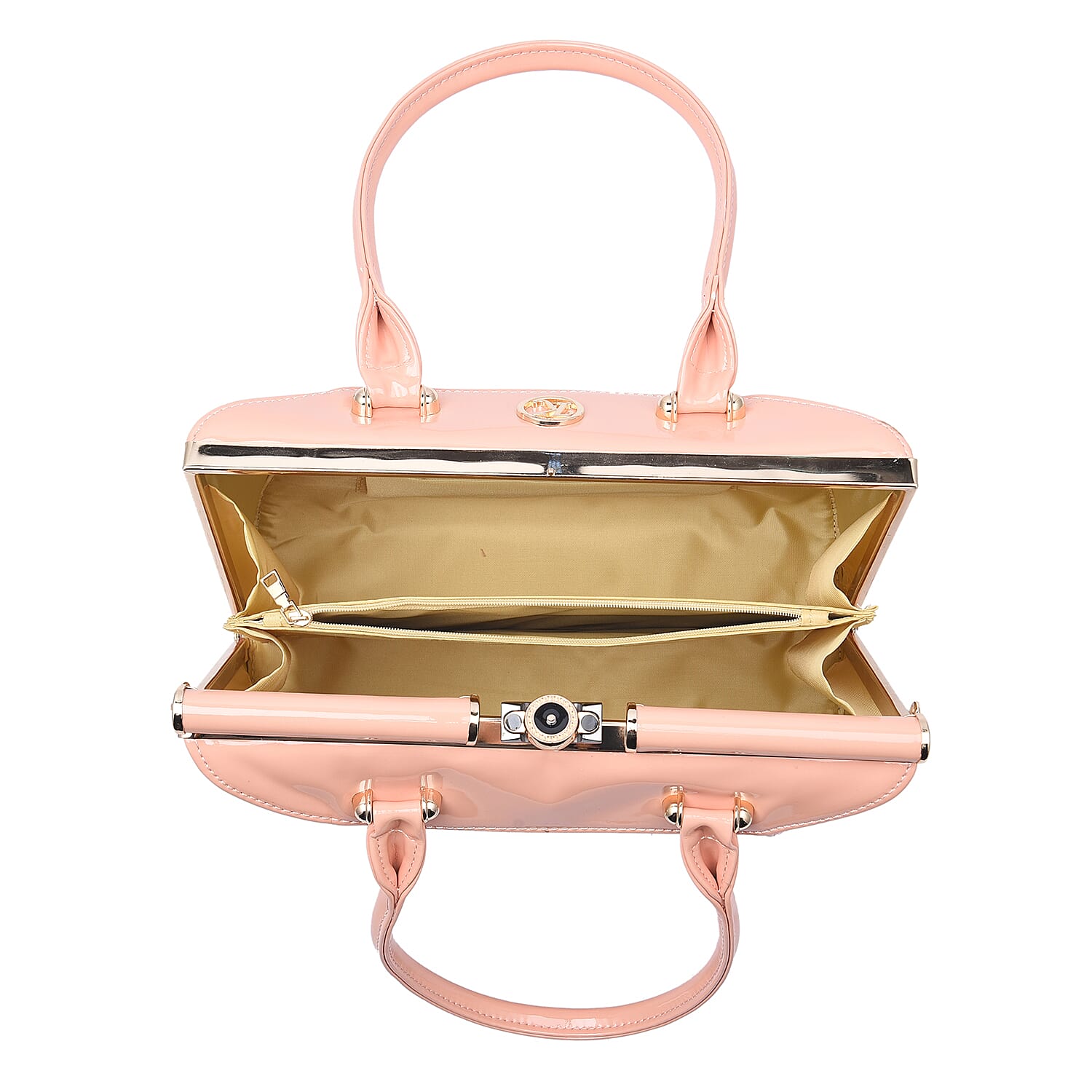 BOUTIQUE COLLECTION Croc Pattern Satchel Bag with Detachable and Adjustable Shoulder Strap (Size 30x13x22 Cm) - Pink