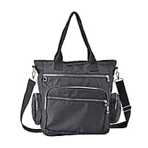 Lifestyle Nylon Multi-Pocket Tote Bag - Black