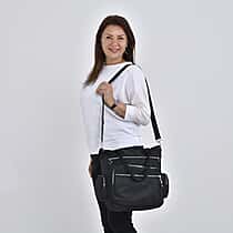 Lifestyle Nylon Multi-Pocket Tote Bag - Black