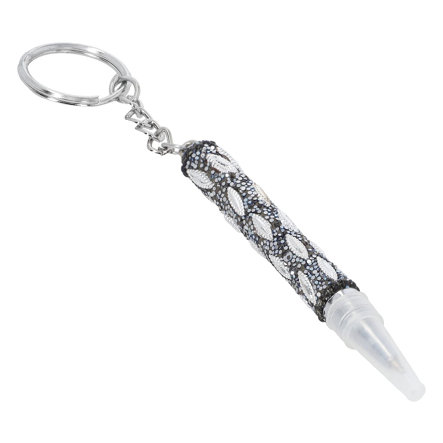OTO - Set of 5 Rhinestone Beaded pen with One Key Chain option - Black