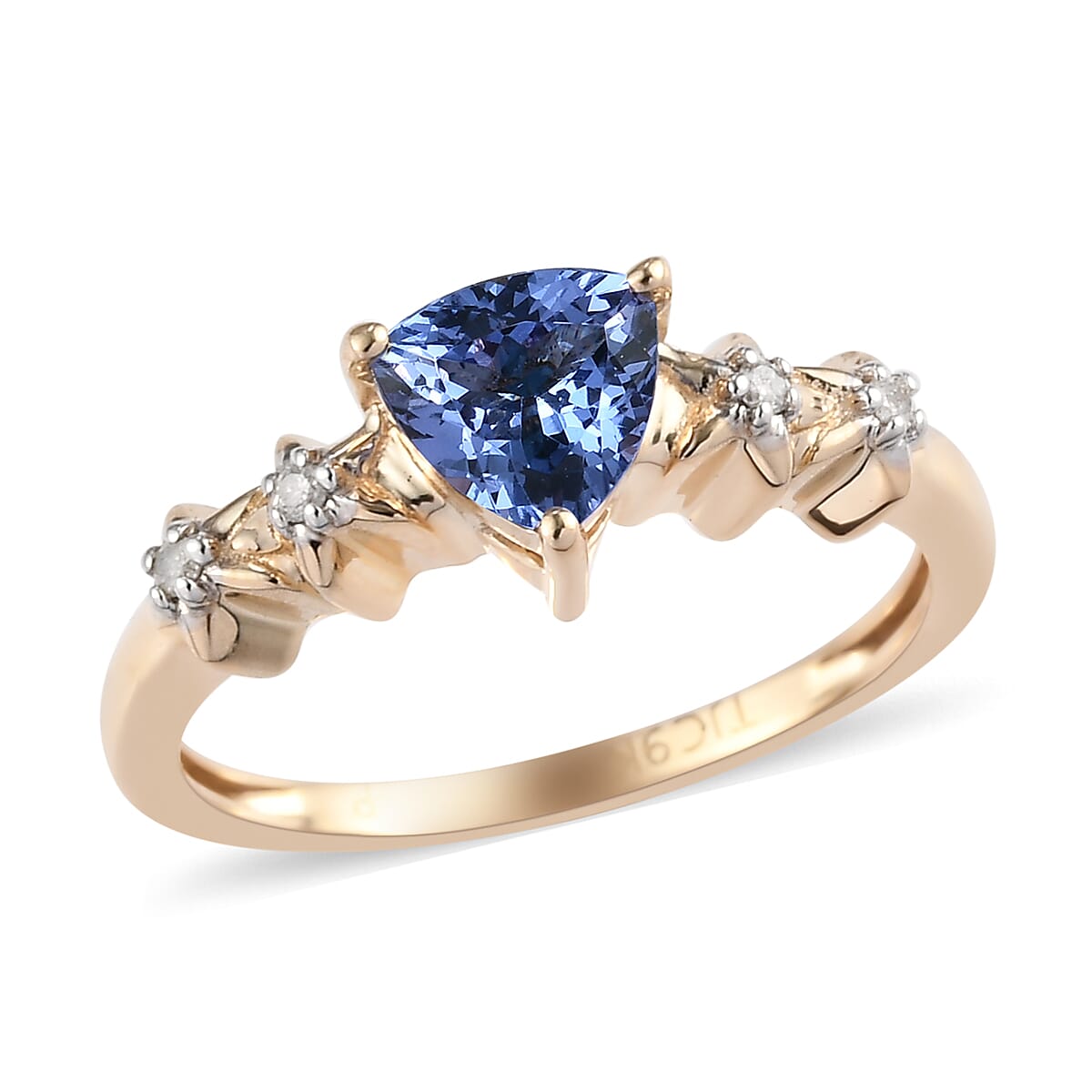 GP Celestial Dream Collection - 9K Yellow Gold Tanzanite, Kanchanaburi Blue Sapphire and Diamond Ring