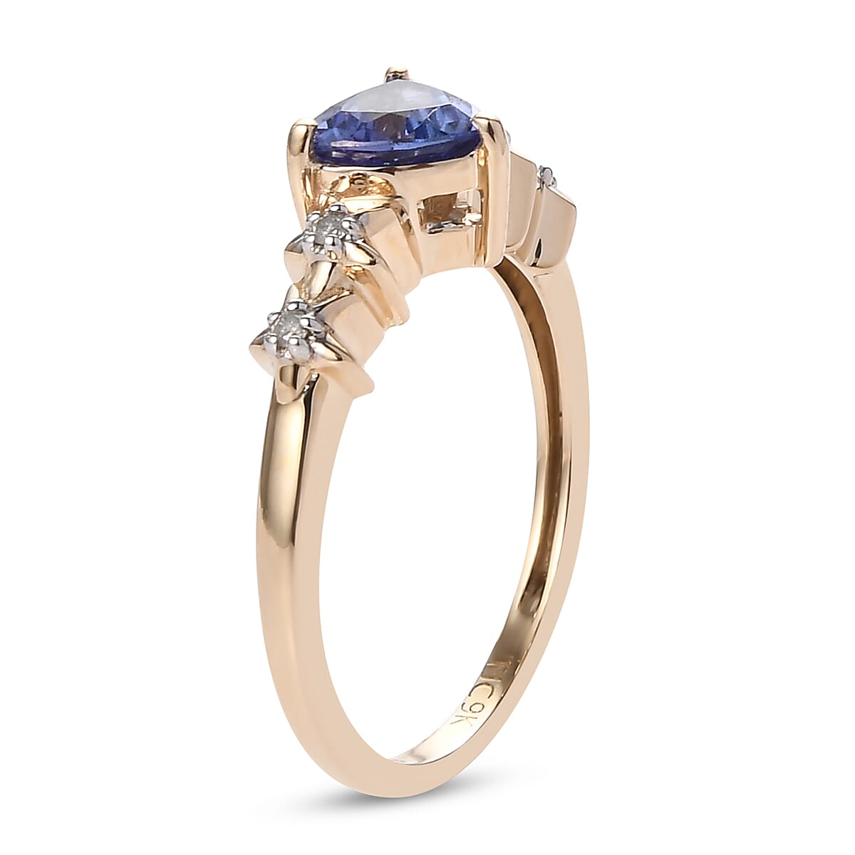 GP Celestial Dream Collection - 9K Yellow Gold Tanzanite, Kanchanaburi Blue Sapphire and Diamond Ring