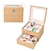 2 Layer Velvet Watch Box with Transparent Window and Lock - Black