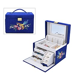 Flower Jewellery Box (Size 26x19x18 ) - Burgundy & Burgundy