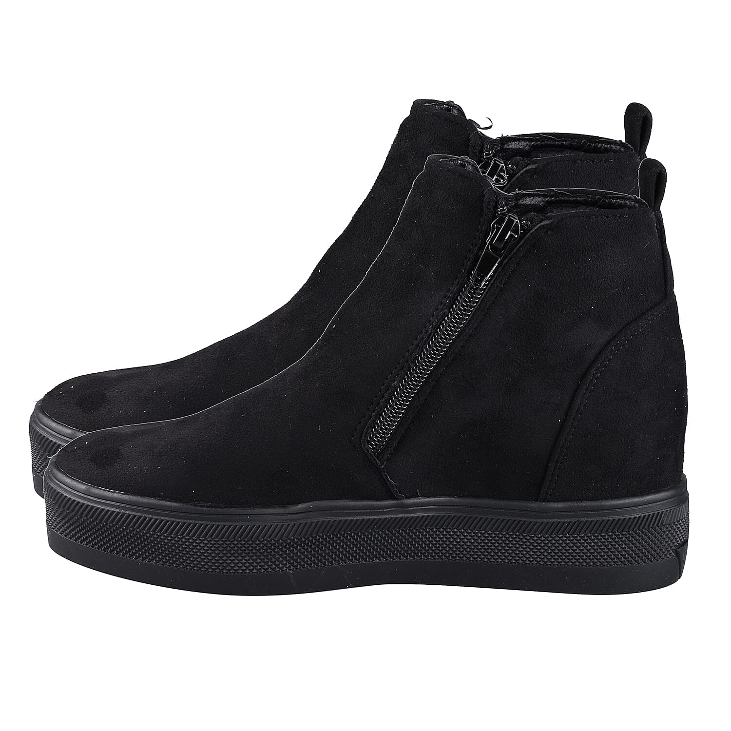Manchester Closeouts Ankle Wedge Boot (Size 3) - Black