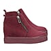 Manchester Closeout Ankle Flat Boots - Burgundy