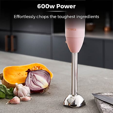 Cavaletto 600W Hand Blender (Size 23x14x7 cm) - Pink and Rose Gold