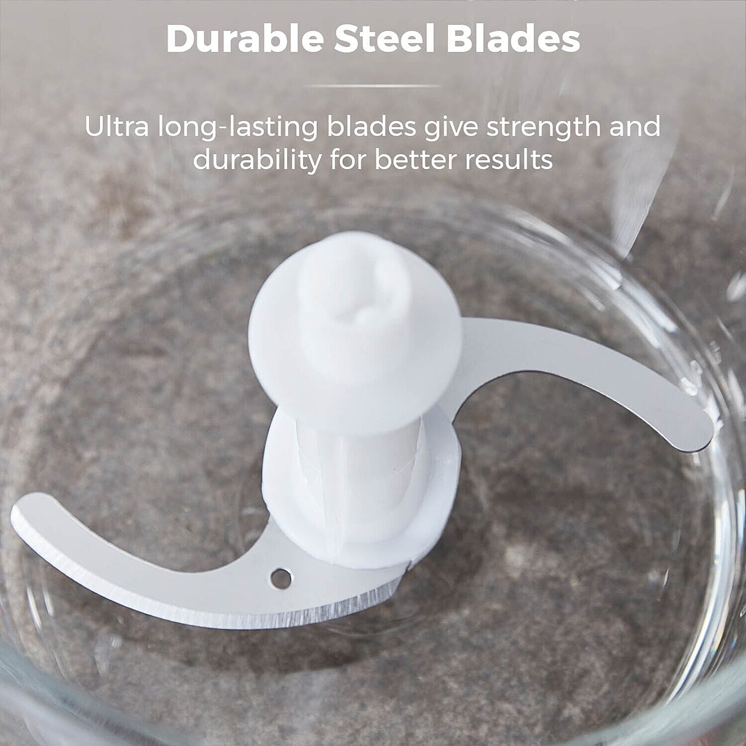 Cavaletto 1L Glass Chopper 350W (Size 23x18x18 cm) - Blue & Rose Gold